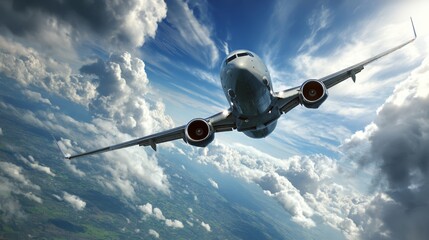 Airplane in the sky. Airbus in flight