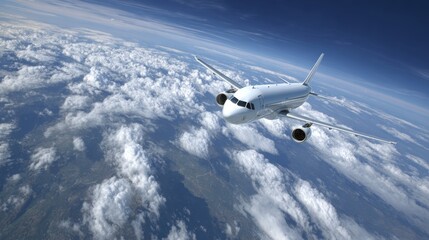 Airplane in the sky. Airbus in flight