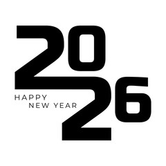 Happy New Year 2026.Vector illustration for banner with greetings and celebration of New Year 2026.