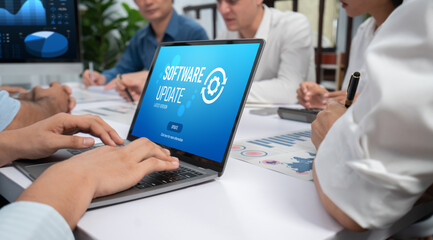 Software update on computer for brisk version of device software upgrade