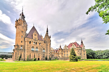 The Moszna Castle   historic castle and palace located in the small village of Moszna, in southwestern Poland. 