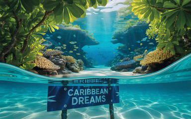 Caribbean Dreams Underwater Paradise Awaits with Vibrant Coral Reefs and Turquoise Waters Beckoning Exploration and Serenity