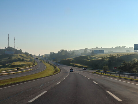 Highway with clear skies