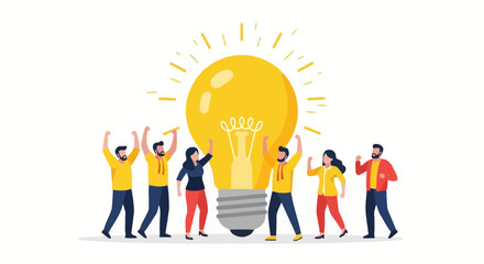 People Collaborate To Ignite an Exciting and New Breakthrough Idea and Innovative Solution