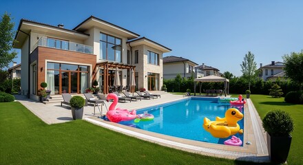 Family Villa with Pool Daylight