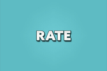Rate (rate) - A turquoise banner illustration with white text.