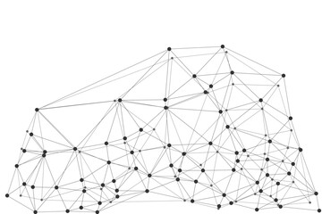 Vector neural network mesh, symbol of AI and digital connection