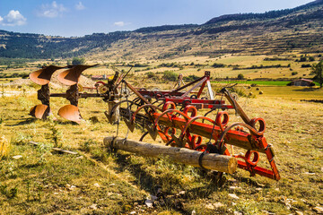 Old and rusty farm machinery, Spain