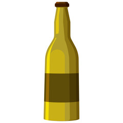 Amber Glass Bottle Mockup