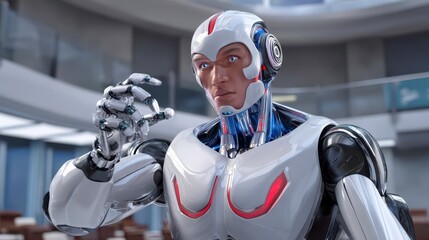 Futuristic Robot AI Humanoid | Technology Innovation Concept