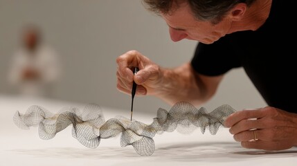 Wire Art Creation: Artist, Sculpture, Fine Art, Craftsmanship