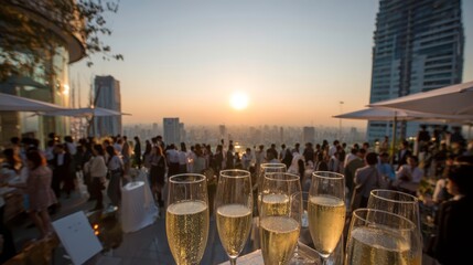 Rooftop Party Champagne Sunset - Celebration Event
