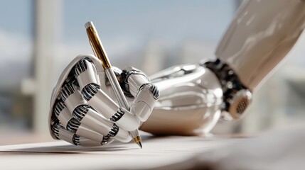 Robot Hand Writing, AI Automation, Future Tech, Digital Writer