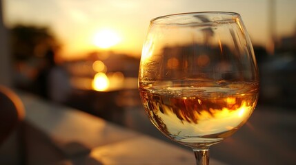 Wine at Sunset: Golden Hour, Relaxation, and Lifestyle