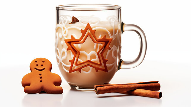 Glass mug pumpkin latte