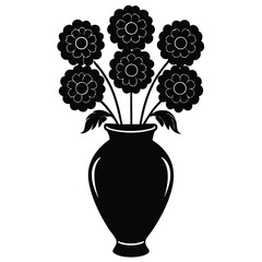 Traditional Indian Brass Flower Vase with Marigolds  