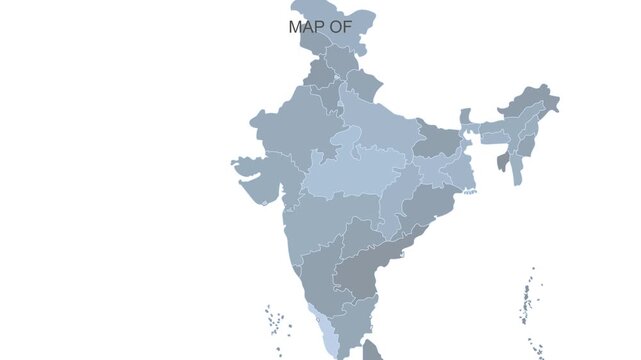 Dadra And Nagar Haveli, India Animated Political Map | Professional State Geography Motion Graphic Video