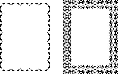 vector vintage frames black on a white background