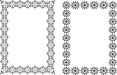 vector vintage frames black on a white background