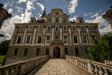 Abandoned Mansion Luxury Palace Castle Interior with Vintage Architecture and Decay