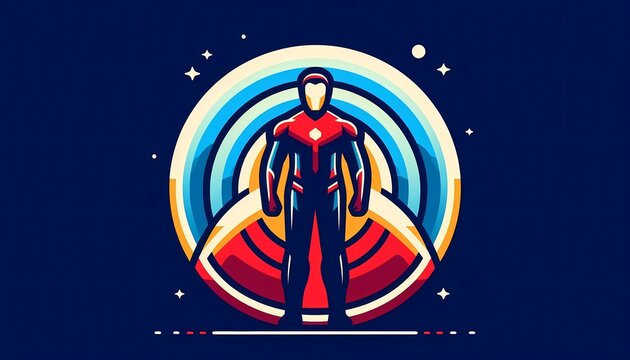 Superhero character in space with a cosmic background, powerful and futuristic illustration.
- Powered by Adobe