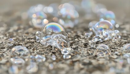 Iridescent Bubbles Reflecting Light Play