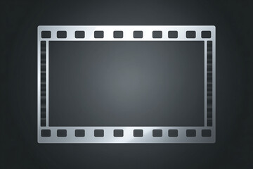 Obraz premium Empty film frame design with a dark background showcasing vintage cinema concept in a modern style Generative AI