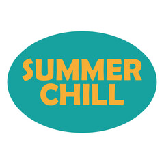 Summer Chill Sticker Badge isolated on a Transparent Background