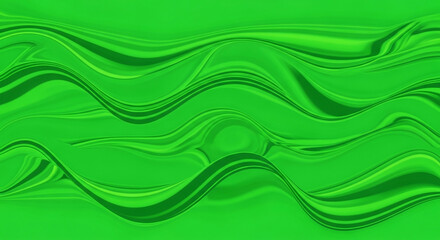 Dynamic vibrant abstract green waves create a mesmerizing fluid motion background, ideal for modern digital projects and energetic designs.