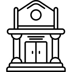 Bank Outline Icon