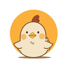 Cute cartoon chick illustration with a simple design. Children’s graphics, farm themes, or springtime visuals