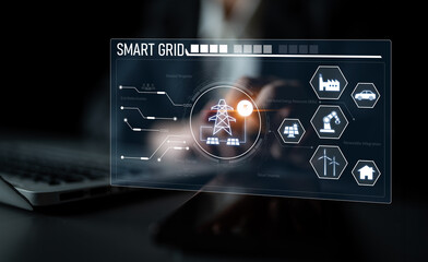 Smart grid system integrating renewable energy sources, energy storage, smart inverters, and demand...