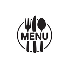 Cutlery Set Silhouette Vector Icon