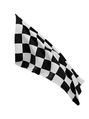 Fototapeta premium chequered racing flag on transparent background
