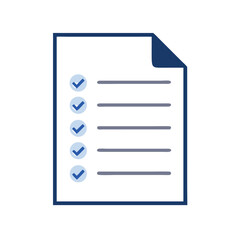 Checklist icon with completed task mark vector
