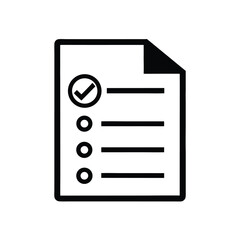 Checklist icon with completed task mark vector