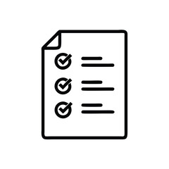 Checklist icon with completed task mark vector