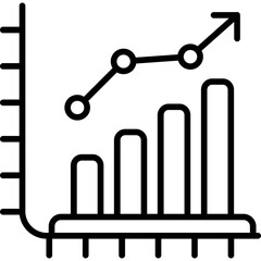 Vector illustration of a set of icons with a wrench and lock for a business concept of success, growth, and construction with a chart design
