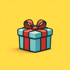 Obraz premium gift box with a ribbon against a background