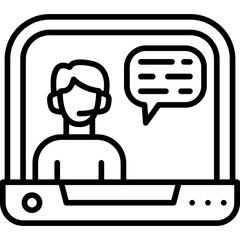 Man talking on mobile phone icon vector illustration