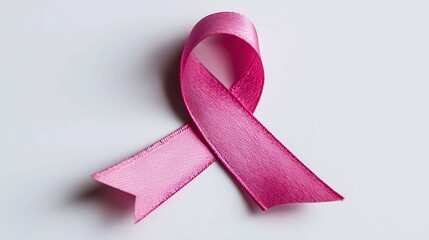 Symbol of hope and strength, the iconic pink ribbon represents solidarity and awareness for breast cancer support and research initiatives worldwide.
