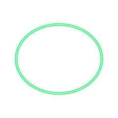 Green glowing circle on transparent background
