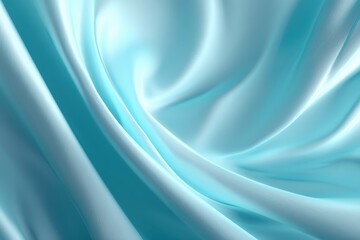 Obraz premium Soft gradient light blue background with flowing fabric texture creating an abstract visual effect in a serene and calming atmosphere