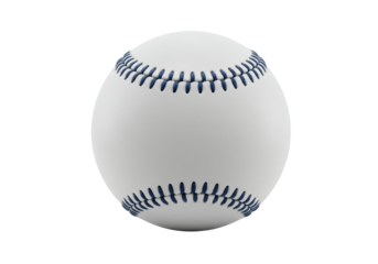 Isolated classic baseball with blue stitching professional sports equipment for American game recreation and athletic competition