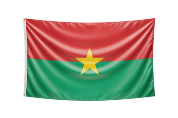 Burkina Faso's vibrant national flag waving proudly, a symbol of unity and patriotism for global audiences, perfect for editorial
