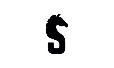 a graphic image with a horse S theme, on a white background. vector graphic base.