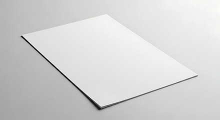 Organize Office Tasks with Blank White Paper Stack on Gray Surface for Printing, Writing, Design, and Minimalist Workspace Needs, 8K image 