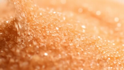 Sparkling Golden Granules Flowing Slowly, Creating Abstract Glistening Texture - Powered by Adobe