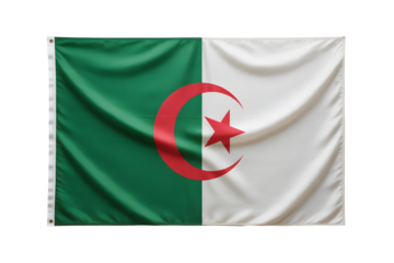 Algerian national flag waving proudly showcasing patriotism and cultural identity for global events and national celebrations
