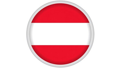 Obraz premium A circular, detailed representation of the Austrian flag, featuring a clean design and vibrant colors.